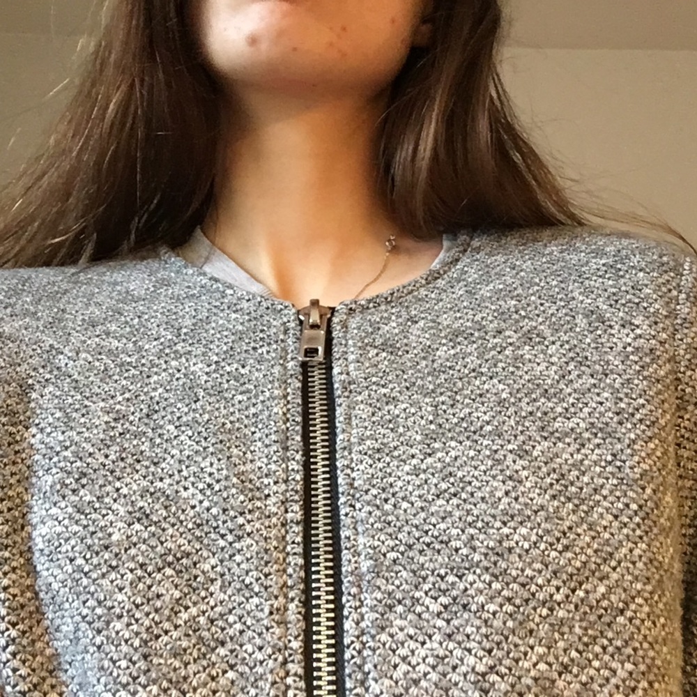 Grey knit jacket - Picture 2 of 9